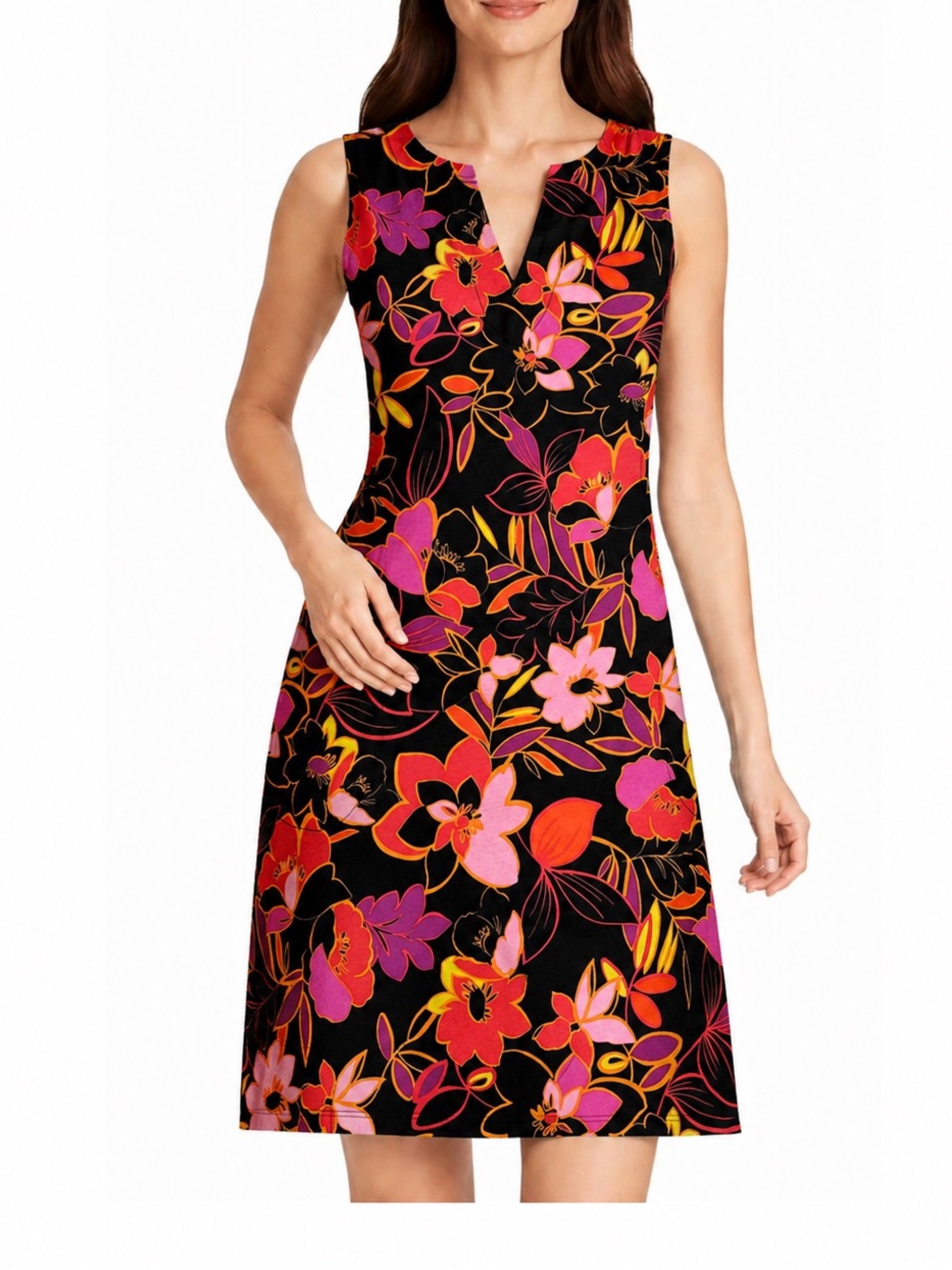 Lands End Sleeveless Dress 100% Cotton